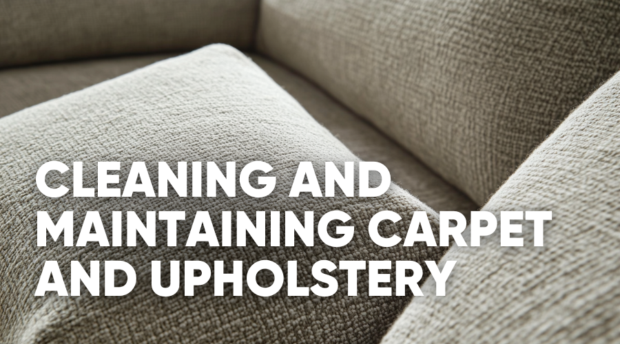 Cleaning and maintaining carpet and upholstery.