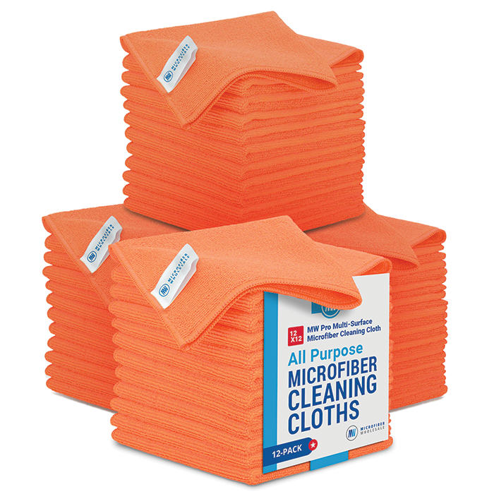 MWipes Disposable Microfiber Cleaning Cloth - 12 x 12 50 Pack, No Lint,  Non Abrasive, Highly Absorbent Household Cleaning Tools for House, Kitchen
