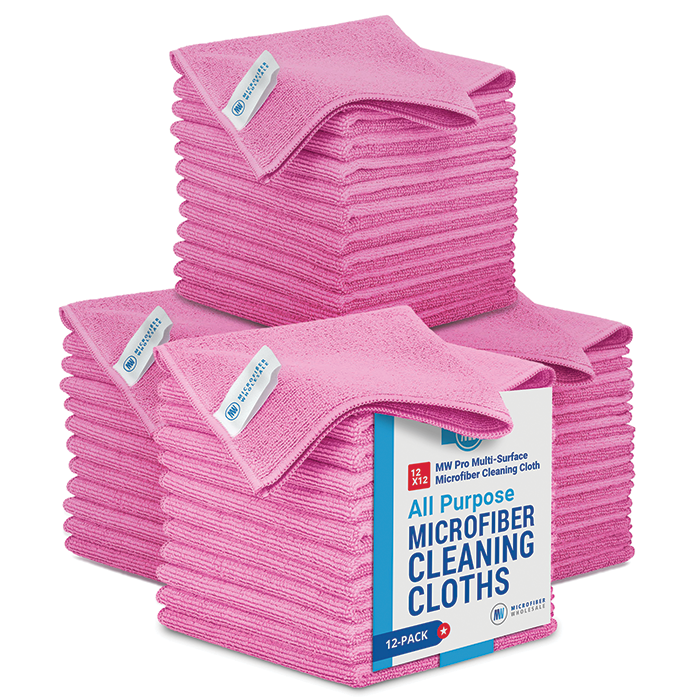 12 in. x 12 in. Gray Microfiber Washcloths (48-Pack)