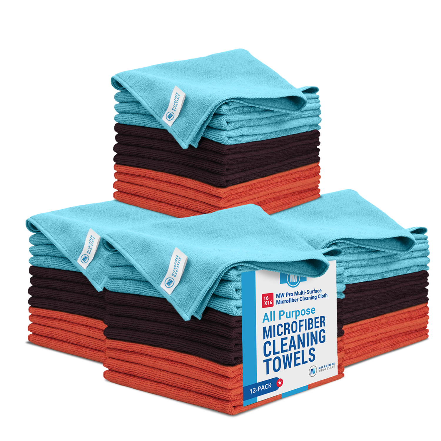 Pack of 48 16”x16” MW Pro Multi-Surface Microfiber Towel