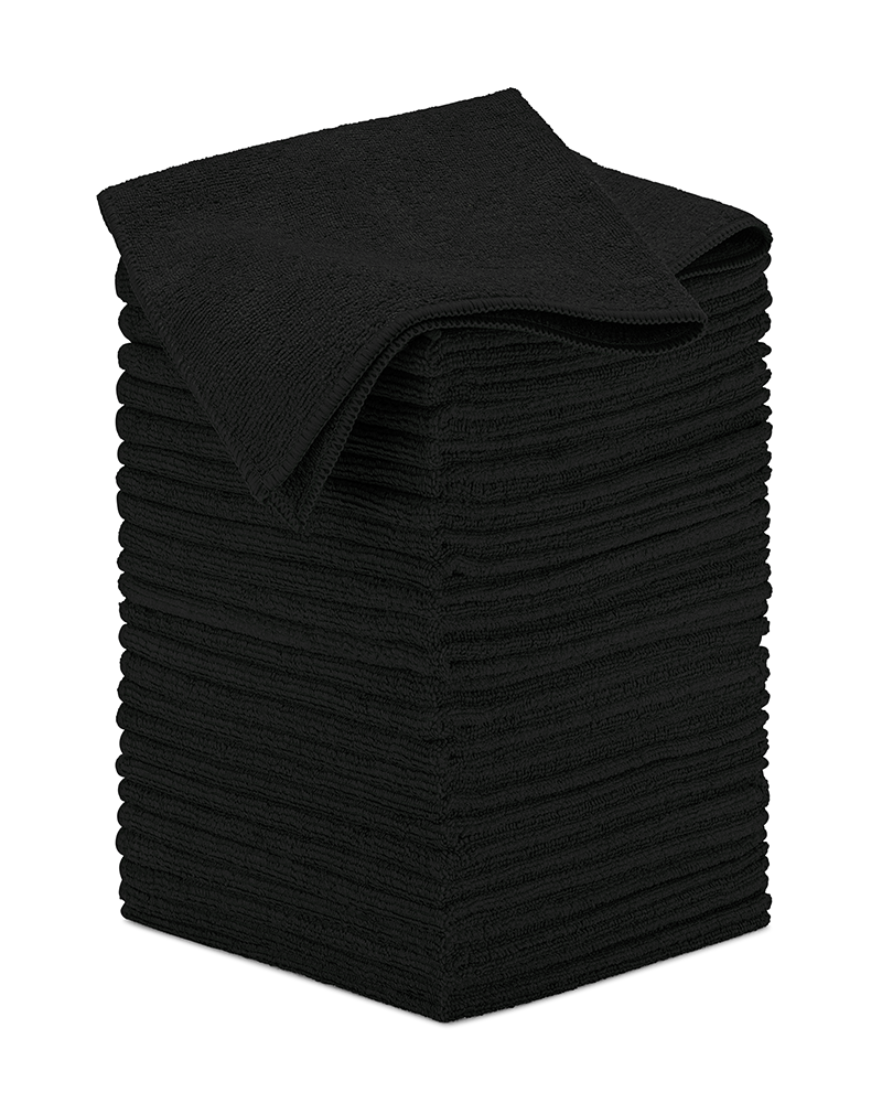 16"x16" Black Microfiber Car Wash Towels