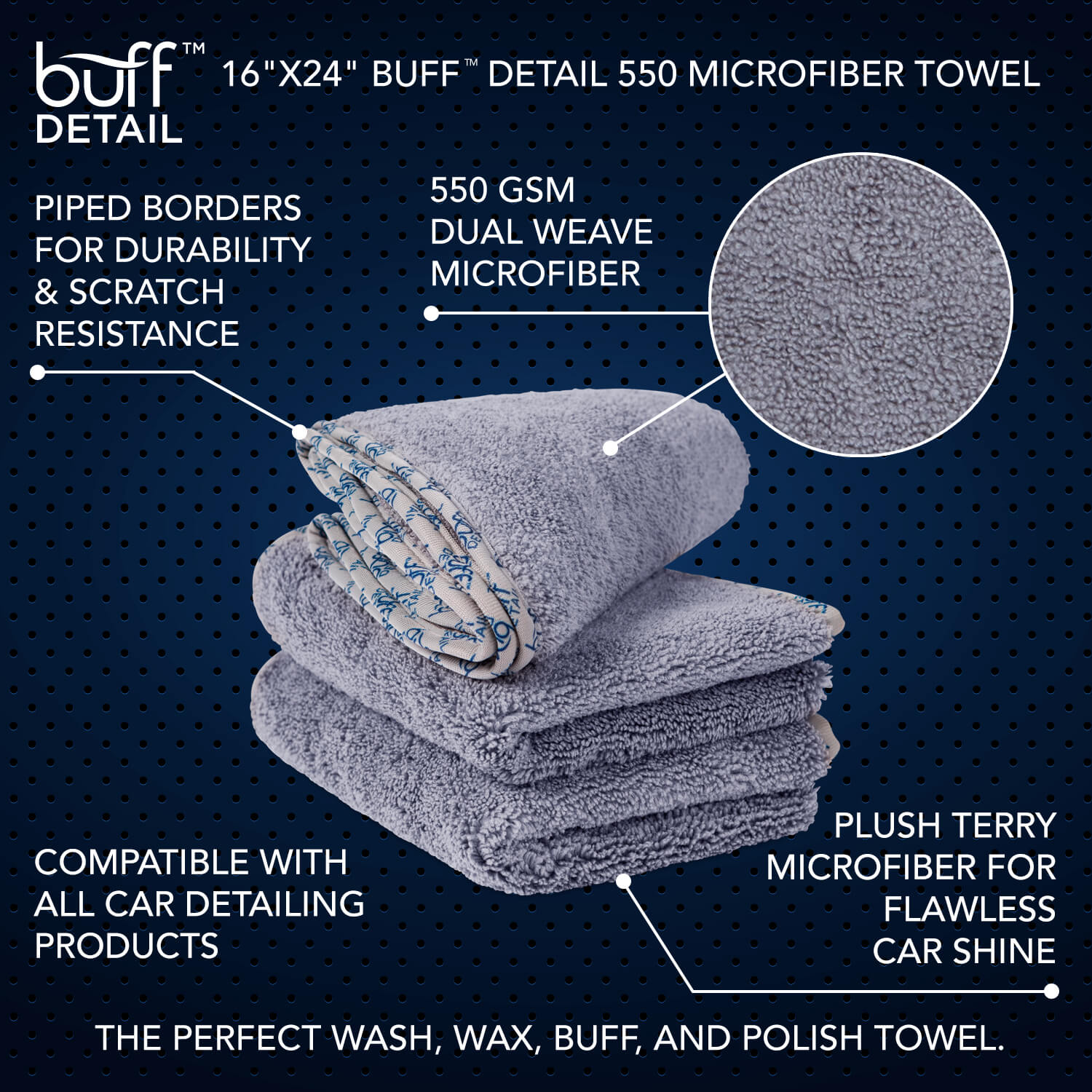 Adam's Microfiber Waterless Wash Towels (2 Pack)